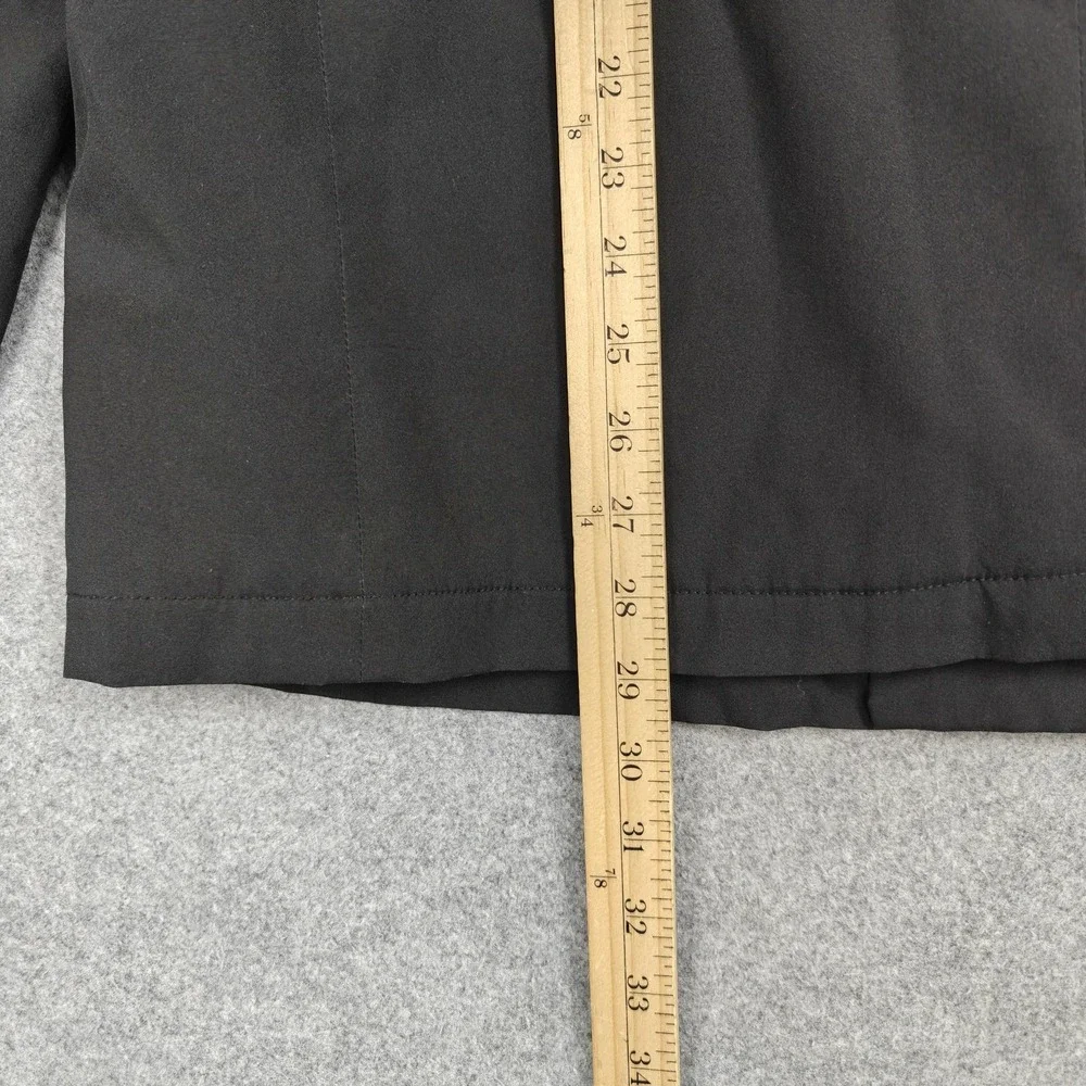J Crew Coat Womens XL Black Polyester‎ Pea Double Breasted Lined Pockets